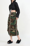 Goosudu Camouflage Undeniable Multi Pocket Zipped Design Skirt