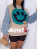 Goosudu Denim Combo Smile Sweater