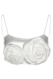 Goosudu 3D Rose Design Pretty Solid Color Camisole