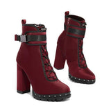 Goosudu High Heel Comfy Boots