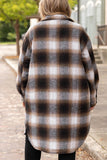 Goosudu Casual Plaid Pocket Turndown Collar Outerwear