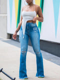 Goosudu Ripped Flare Jeans