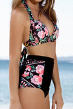 Goosudu Sexy Print Split Joint Swimwears