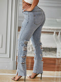 Goosudu Distressed Straight Jeans