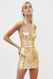 Goosudu Corin Ruched Metallic Minidress