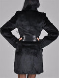 Goosudu Faux Fur Coat With Belt