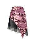 Goosudu Camouflage Cool Irregular Skirt