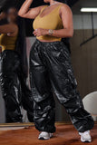 Goosudu Metallic Punk Multi Pocket Pants