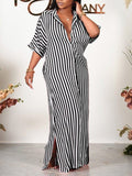 Goosudu Stripe Shirt Dress