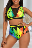 Goosudu Sexy Print Split Joint Swimwears