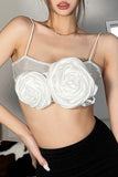 Goosudu 3D Rose Design Pretty Solid Color Camisole