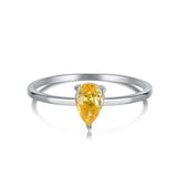 Goosudu 18K Gold Plated Topaz Minimal Stackable Ring