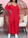 Goosudu Solid Ribbed Three-Piece Set