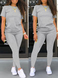 Goosudu Solid Tee & Pants Set