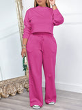 Goosudu Solid Sweatshirt & Pants Set