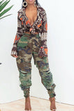 Goosudu Camouflage Sporty Cutout Pants