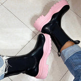 Goosudu Colorful Platform Boots