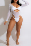 Goosudu Fashion Sexy Solid Hollowed Out See-through Swimwears