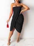 Goosudu Strapless Ruched Dress