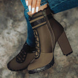 Goosudu High Heel Comfy Boots