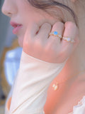 Goosudu Stella Opal Heart Open Ring