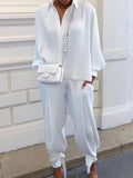 Goosudu White Shirt & Tied Pants Set