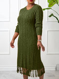 Goosudu Fringe Knit Dress