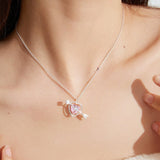 Goosudu CUPID'S ARROW PIERCING HEART NECKLACE