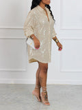 Goosudu Sequin Shirt Dress