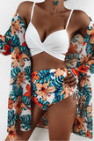 Goosudu Sexy Print Bandage Split Joint Swimwears Three Piece