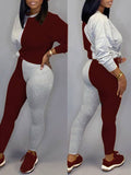 Goosudu Two-Tone Sweatshirt & Pants Set