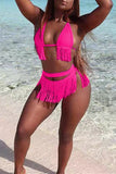 Goosudu Fashion Sexy Solid Tassel Bandage Swimwears