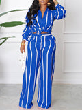 Goosudu Stripe Shirt & Pants Set