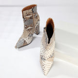 Women Snake Print Boots