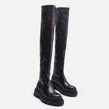 Women British Style Over-The-Knee Thick-Soled Boots