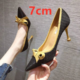 goosudu Women Cute Blue Comfortable Office High Heel Shoes Lady fashion Sweet Spring Slip On High Heel Pumps Mujer Tacones Altos E273