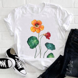 Women Camera Vintage Travel Short Sleeve Spring Fashion Lady Clothes Print Tshirt Female Tee Top Ladies Graphic T-shirt