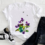 Women Camera Vintage Travel Short Sleeve Spring Fashion Lady Clothes Print Tshirt Female Tee Top Ladies Graphic T-shirt