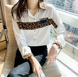 goosudu Spring Summer Autumn Office Lady Blouses Femme Long Sleeve Leopard Print Blusas y camisas Shirts For Women Elegant Tops